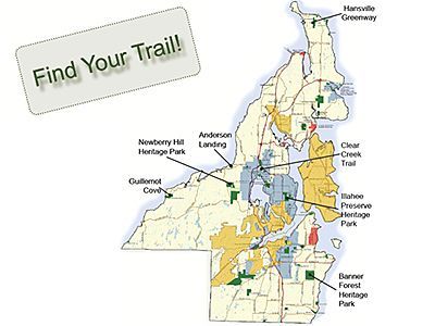 Map of Kitsap County trail system