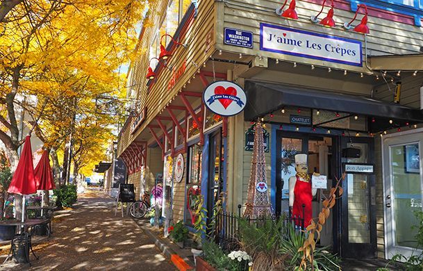 Downtown Kingston sidewalk