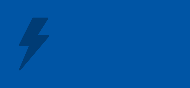 A shadow of a lightning bolt on a blue background.