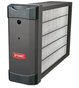 A bryant air filter is sitting on a white surface.