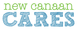 a blue and green logo that says new canaan cares