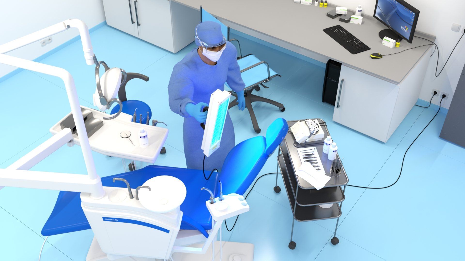 Sterylux UV-C, Sterylux, Virus, Microrganismi, UVC, radiazione UVC, Batteri, Muffe, Sterilizzazione, Sterilizzazione UVC, Studio dentistico, Medicale, Sanitario, Scuola, Documenti, Car sharing, Autoscuola