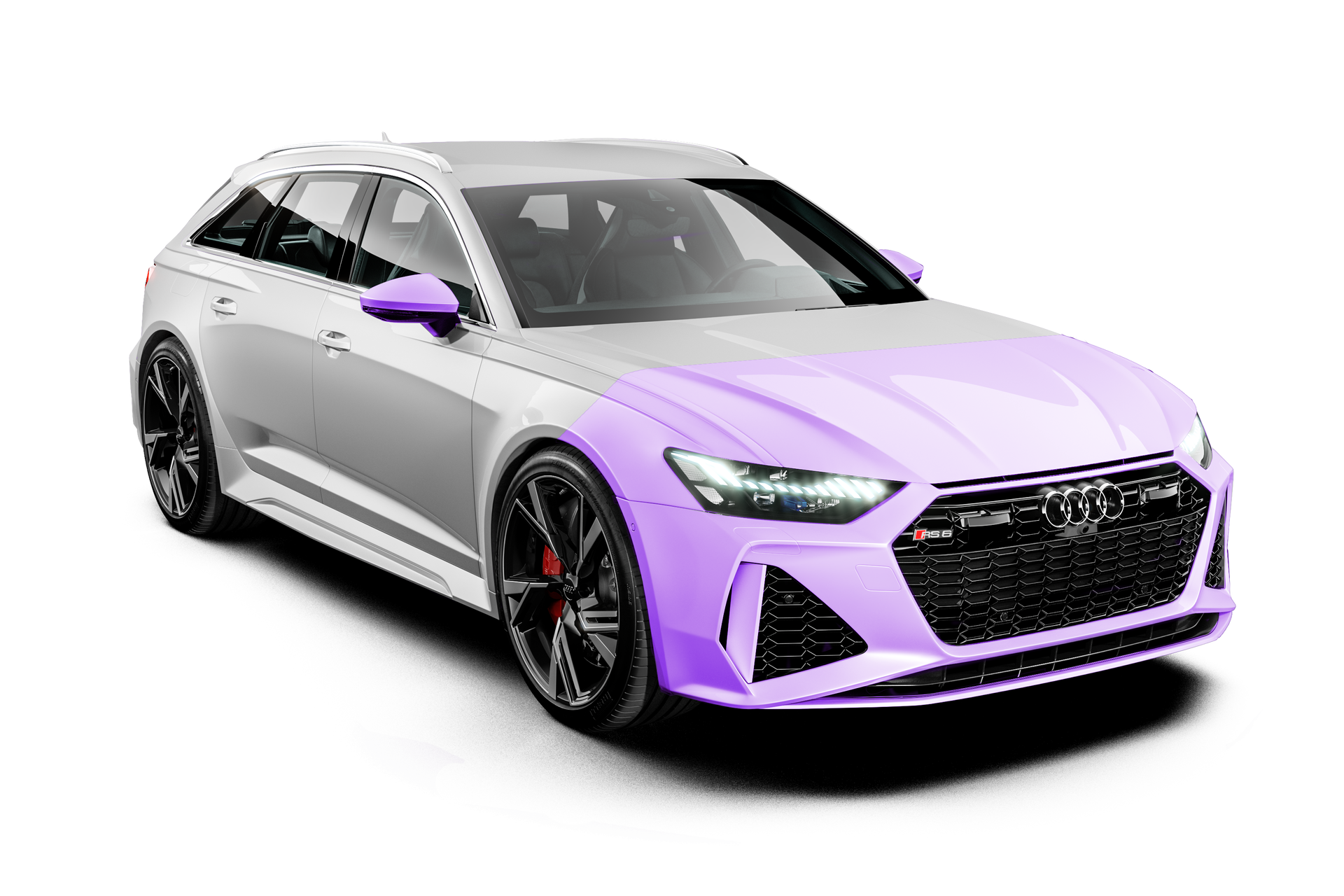 A gold and white ferrari on a white background.