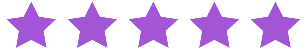 A row of gold stars on a white background.
