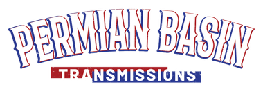 Permian Basin Transmissions logo in red, blue, and white text on a light background