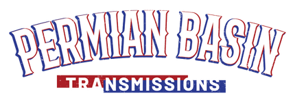 Permian Basin Transmissions logo in red, blue, and white text on a light background