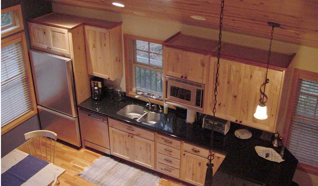 view of kitchen from above