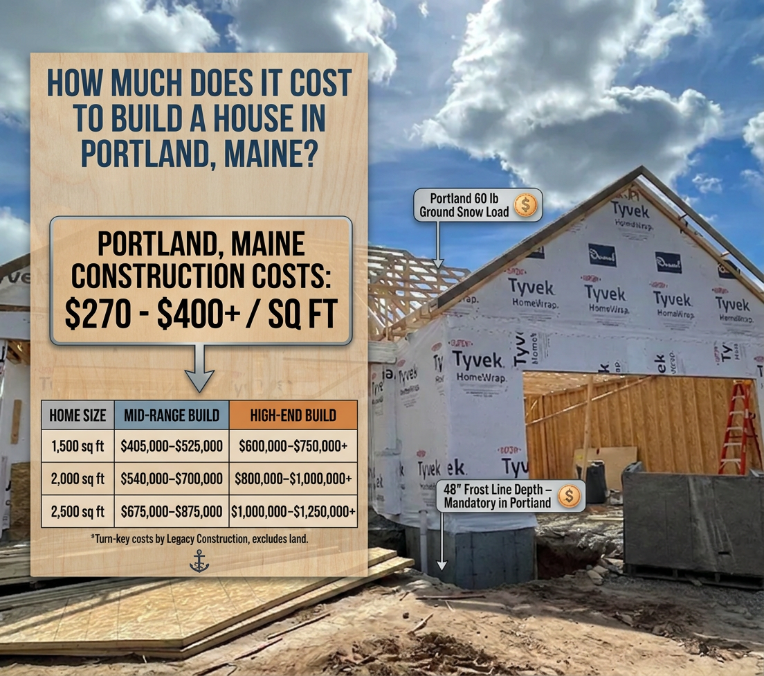 Cost to build a house in Portland, Maine