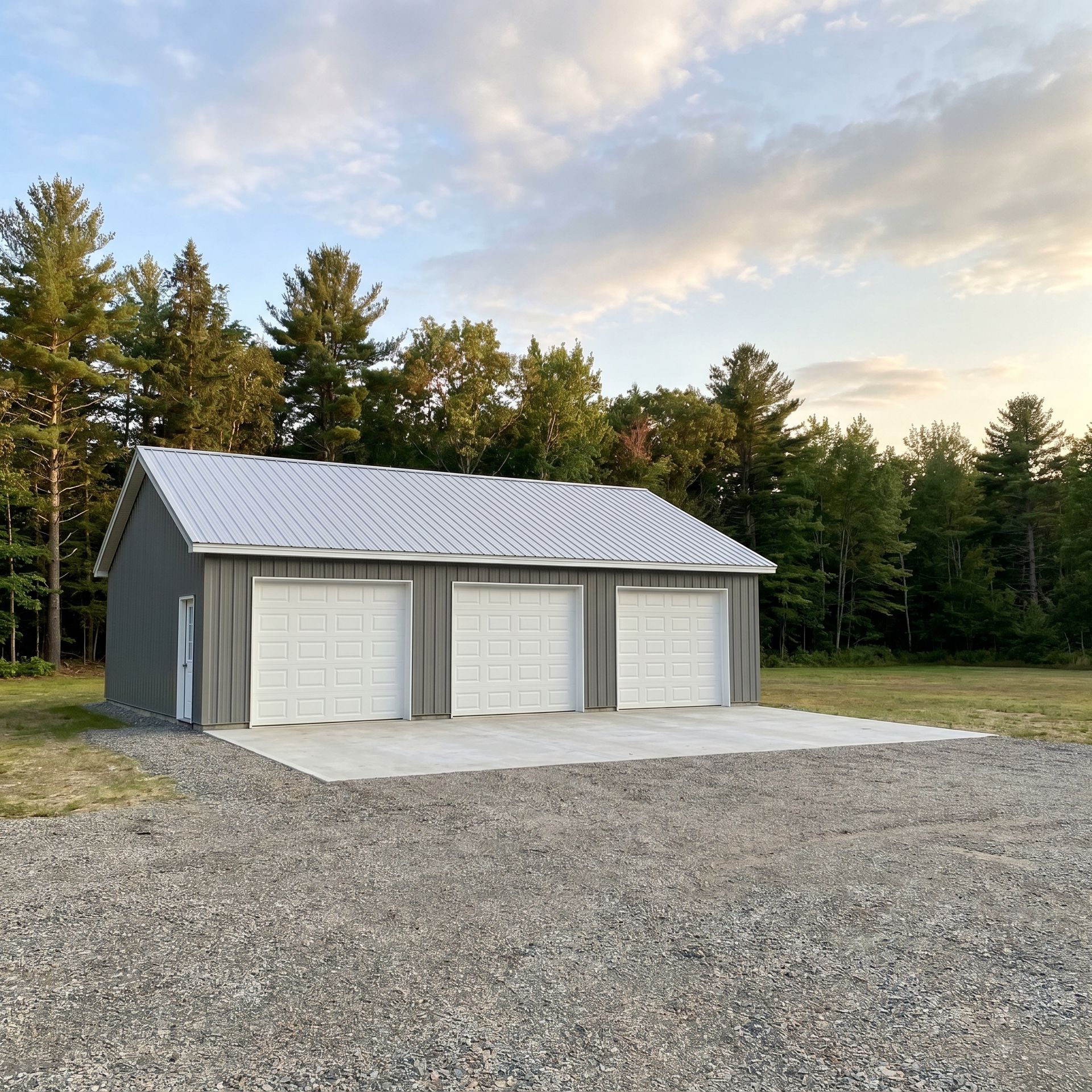 Finished 3-car garage Buxton ME Legacy Construction Finished 3-car garage Buxton ME Legacy Construction