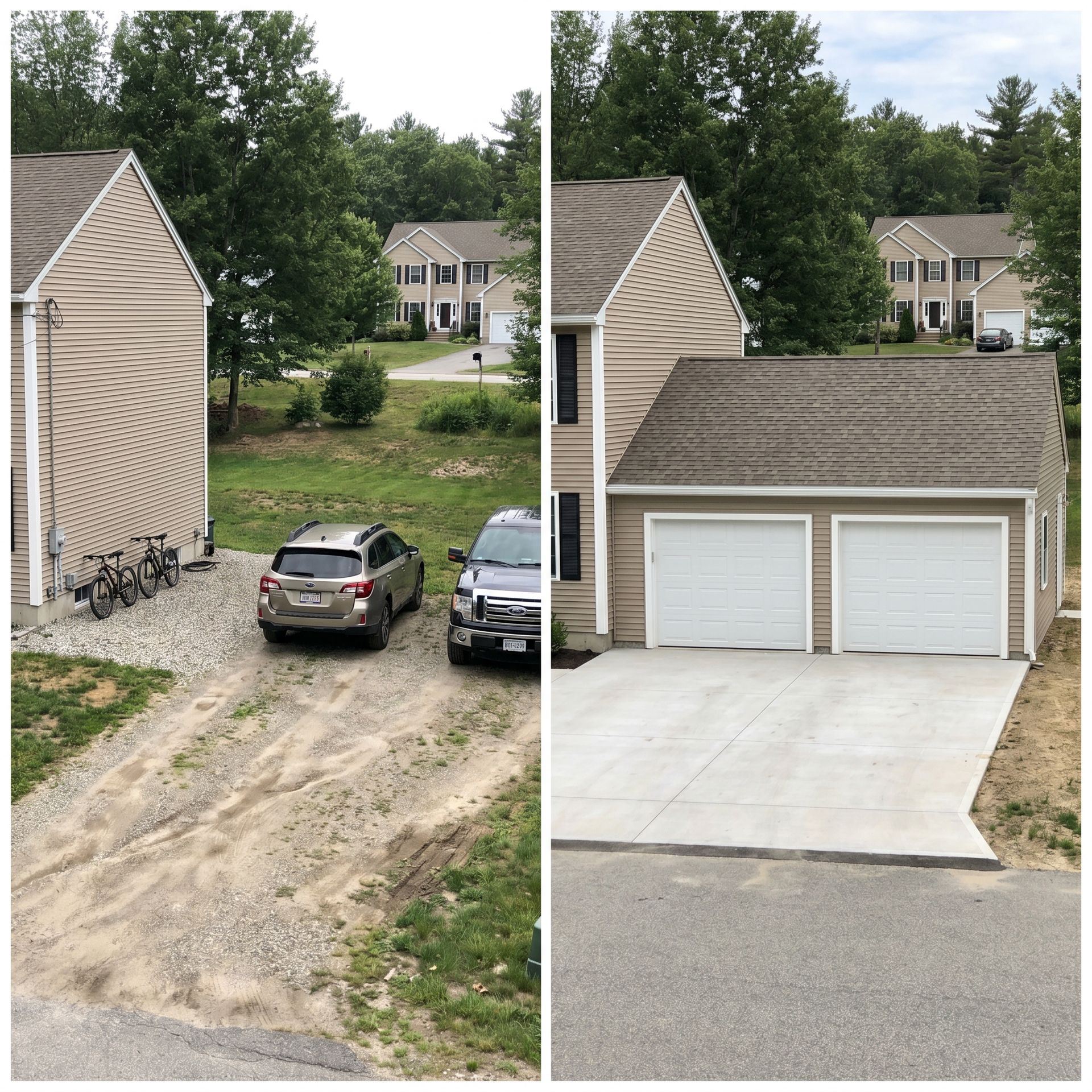 Before and after garage Gorham ME Before and after garage Gorham ME