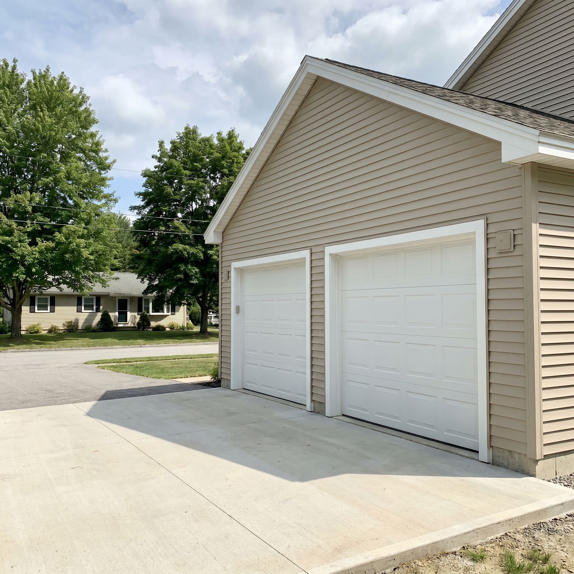 Finished attached garage Gorham ME Legacy Construction Finished attached garage Gorham ME Legacy Construction