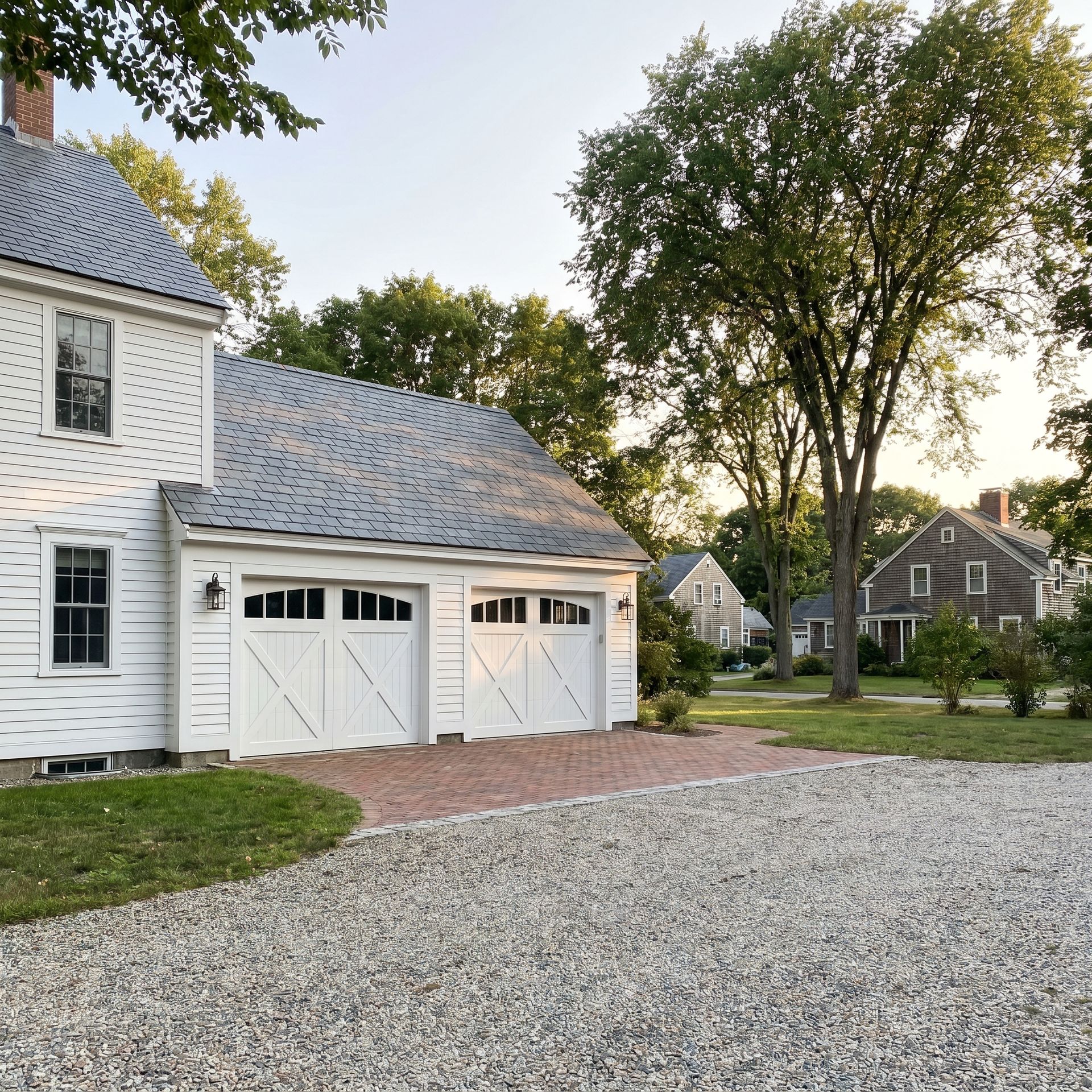Finished garage matching historic home Kennebunk ME Legacy Construction Finished garage matching historic home Kennebunk ME Legacy Construction