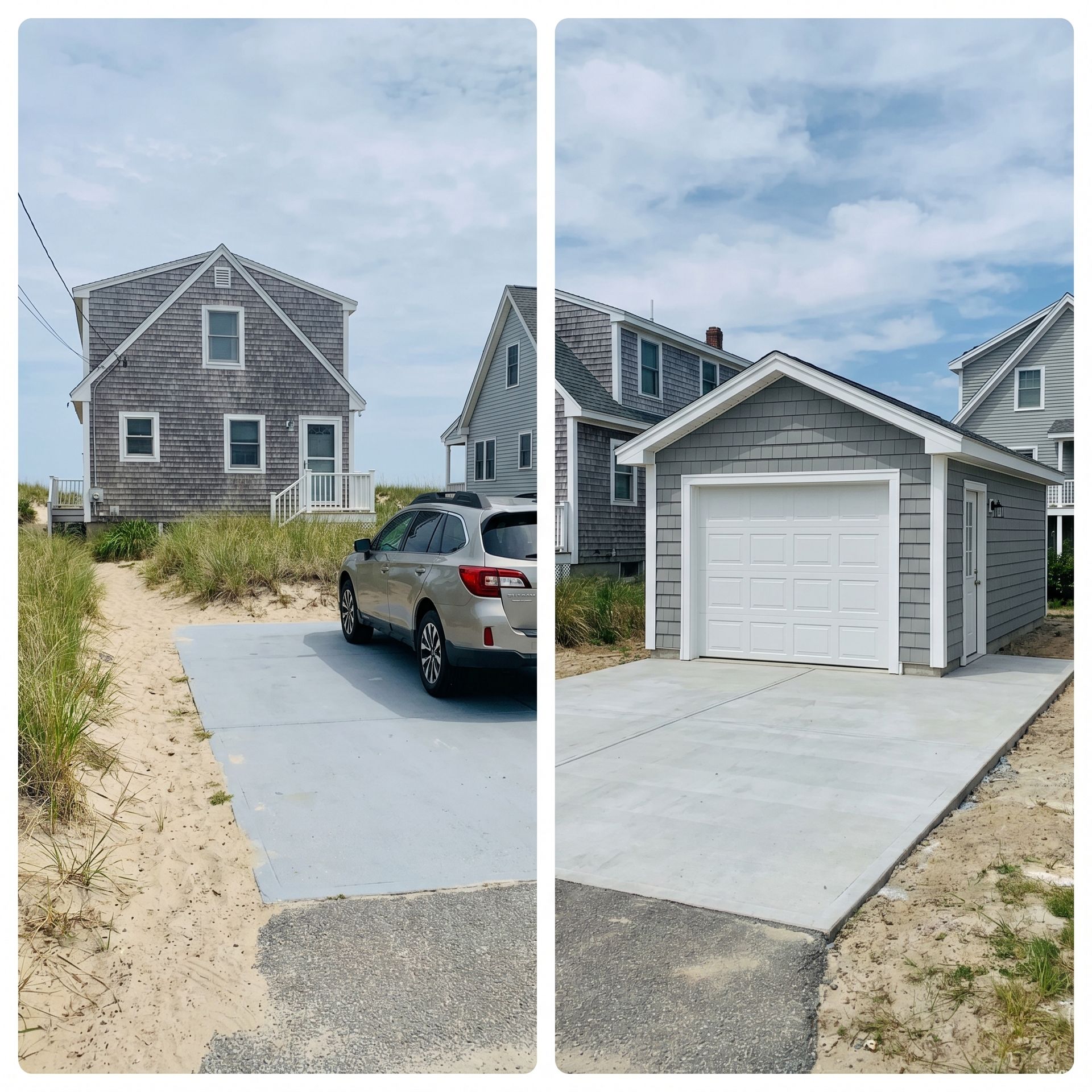 Before and after garage Old Orchard Beach ME Before and after garage Old Orchard Beach ME