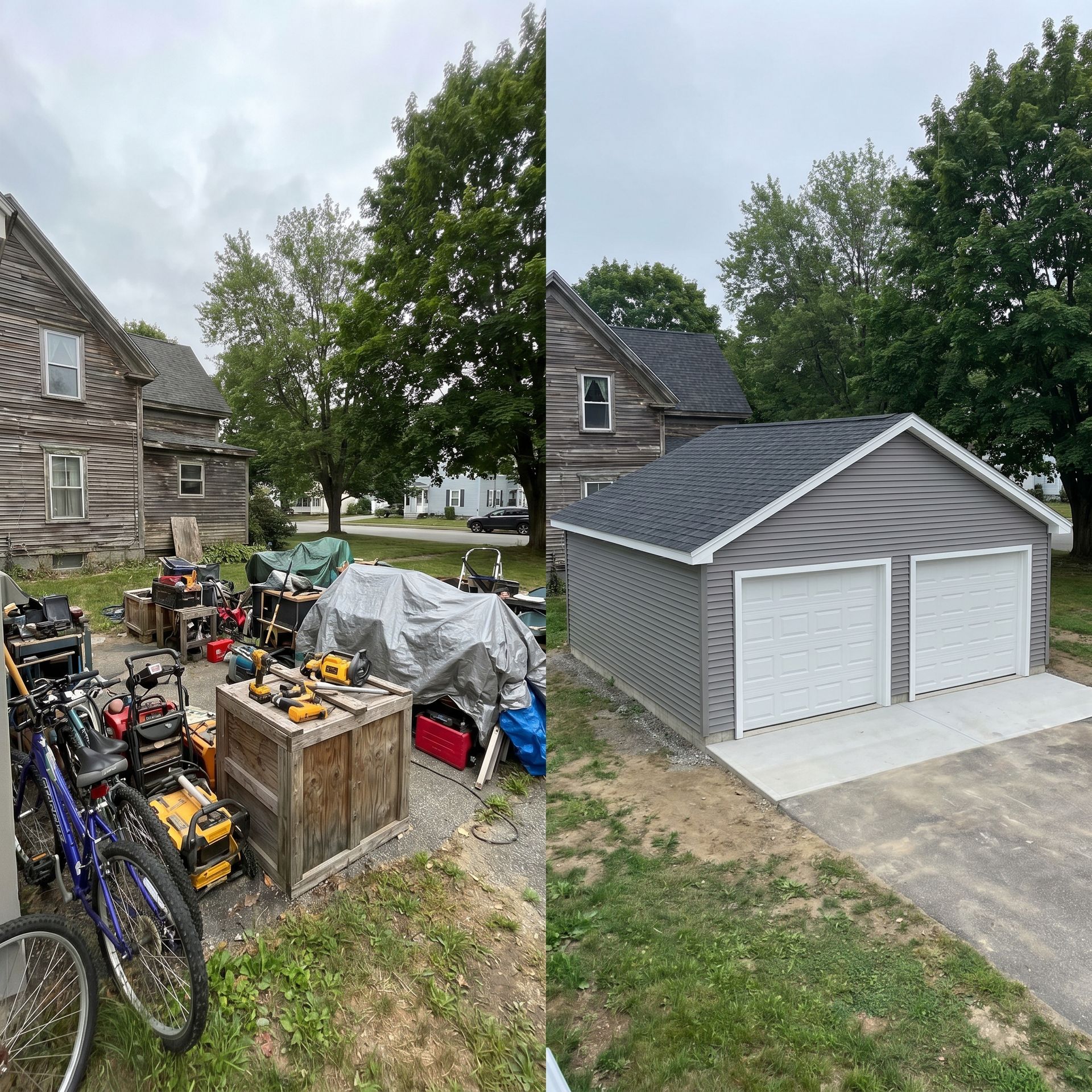Before and after garage Sanford ME Before and after garage Sanford ME