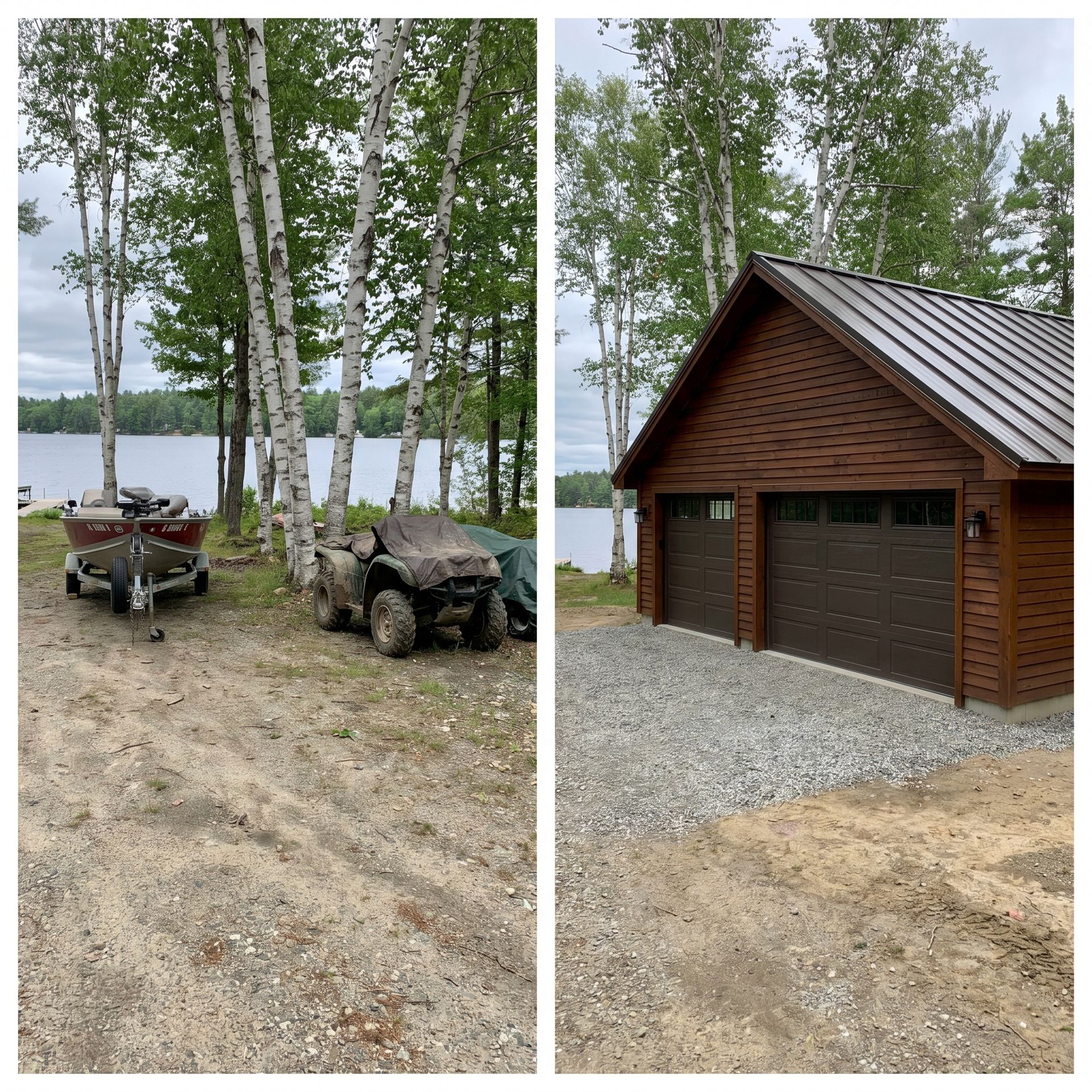 Before and after garage Standish ME Before and after garage Standish ME