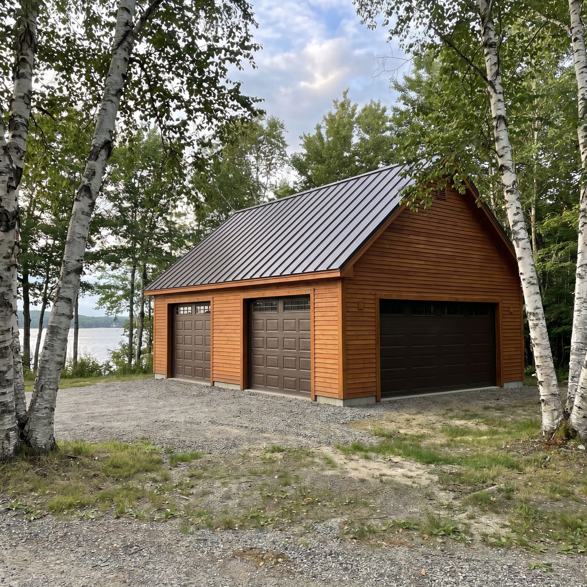 Finished lakefront garage Standish ME Legacy Construction Finished lakefront garage Standish ME Legacy Construction
