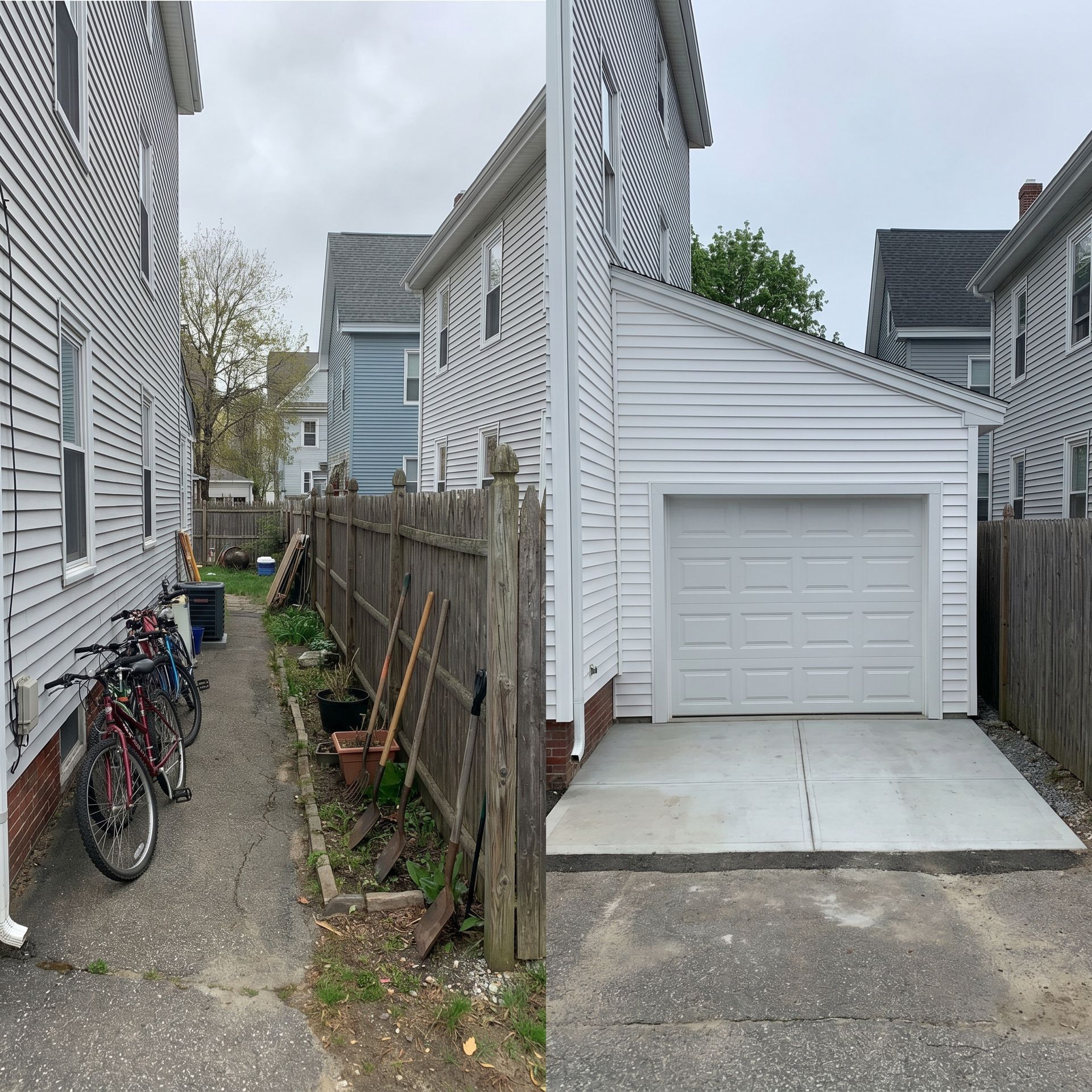 Before and after garage Westbrook ME Before and after garage Westbrook ME