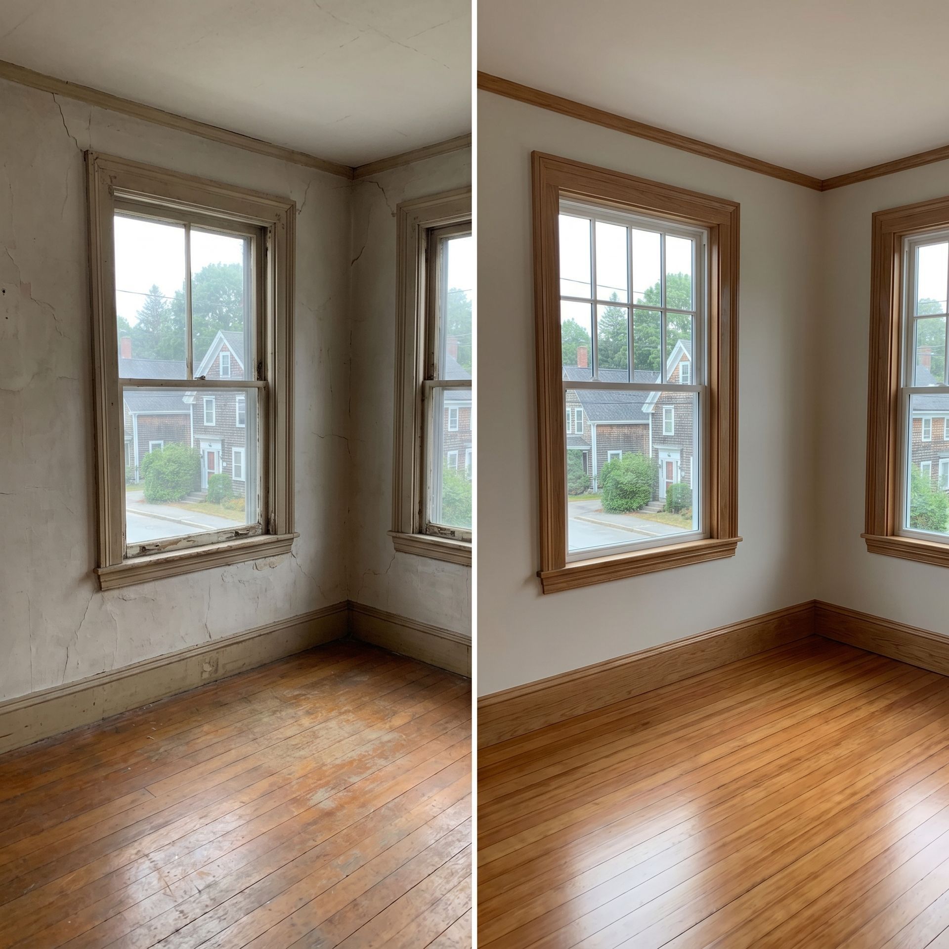 Before and after historic home renovation Kennebunk ME Before and after historic home renovation Kennebunk ME