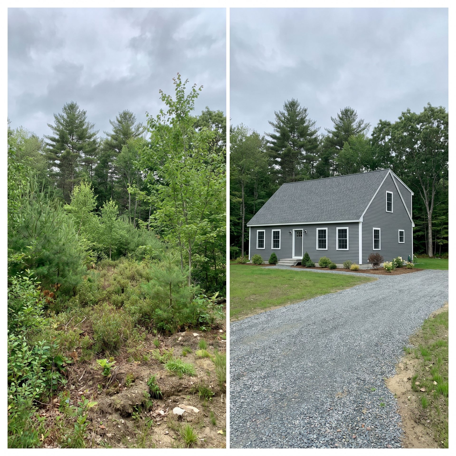 Before and after home build Lyman ME Before and after home build Lyman ME