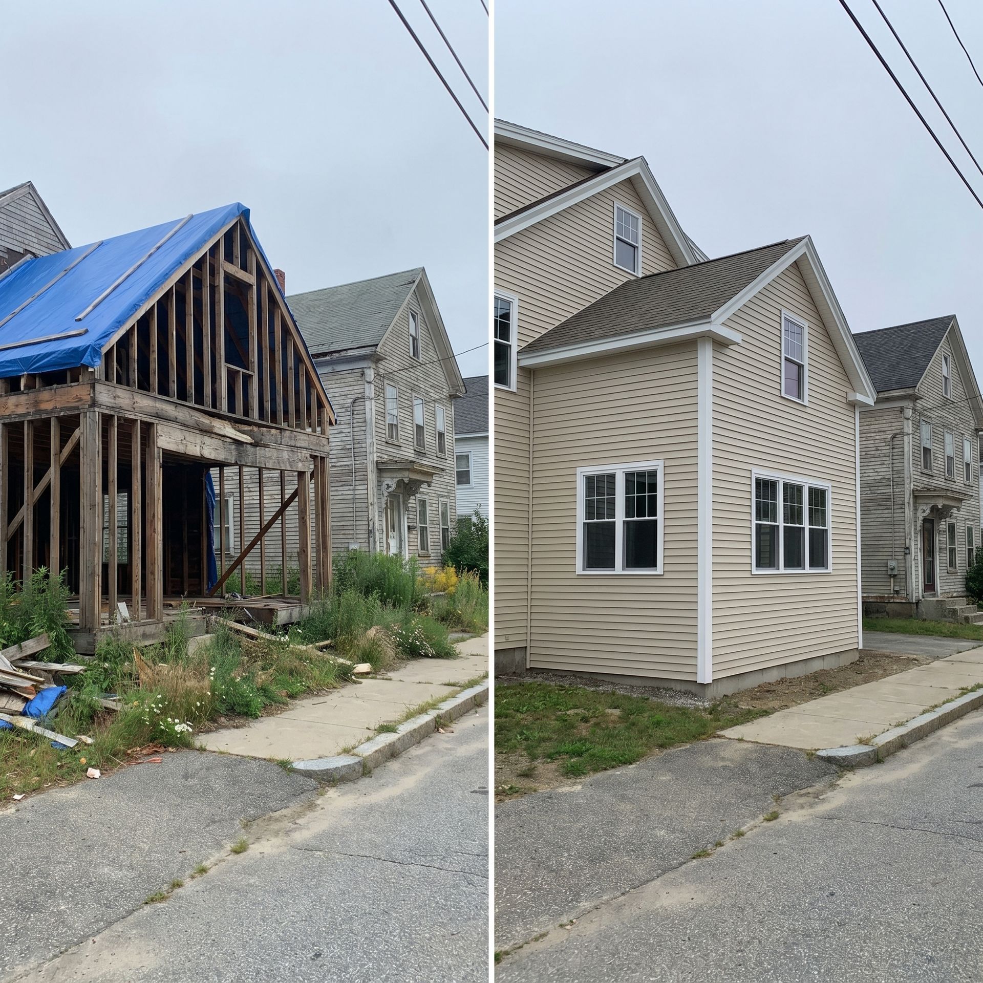 Before and after addition Sanford ME Before and after addition Sanford ME