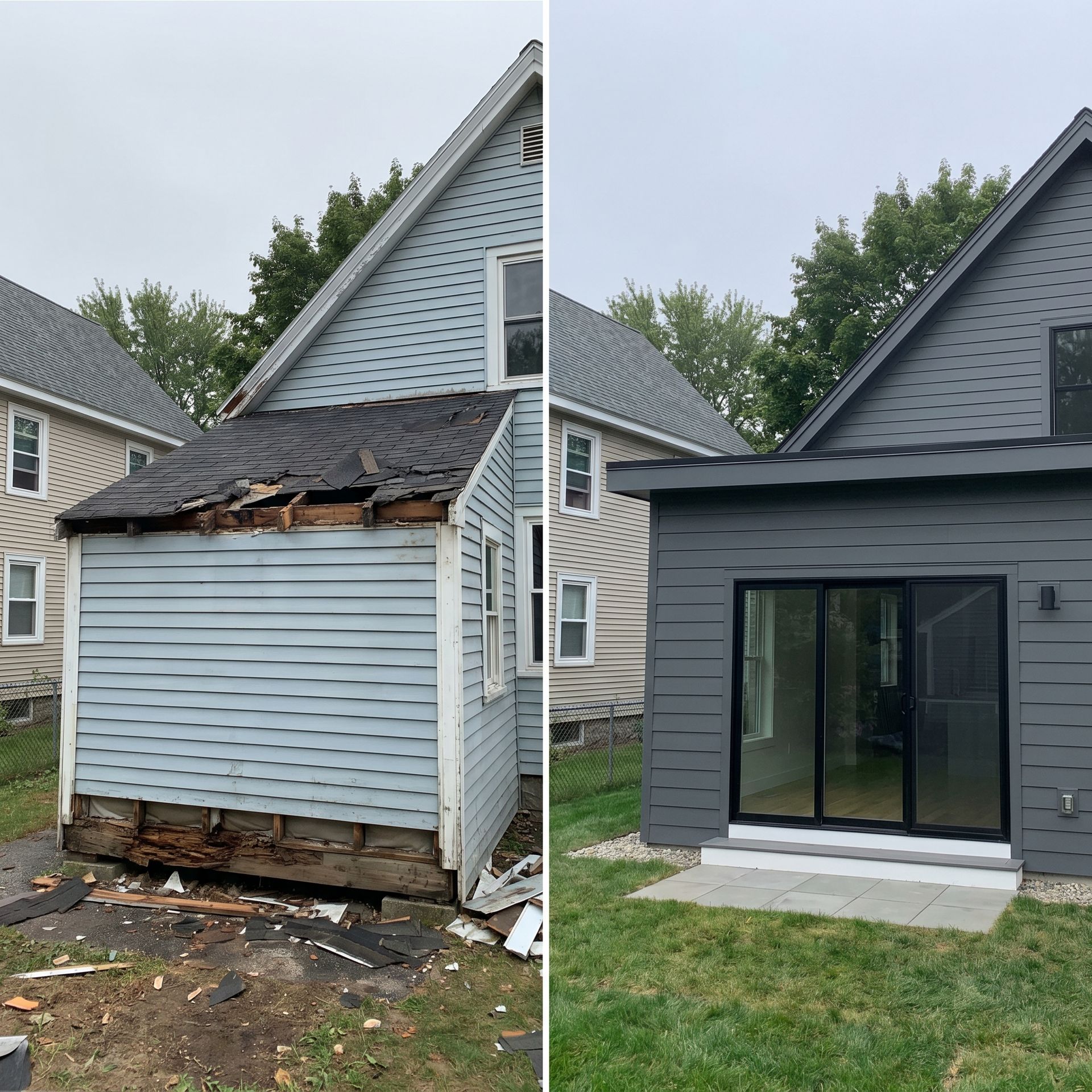 Before and after urban addition South Portland ME