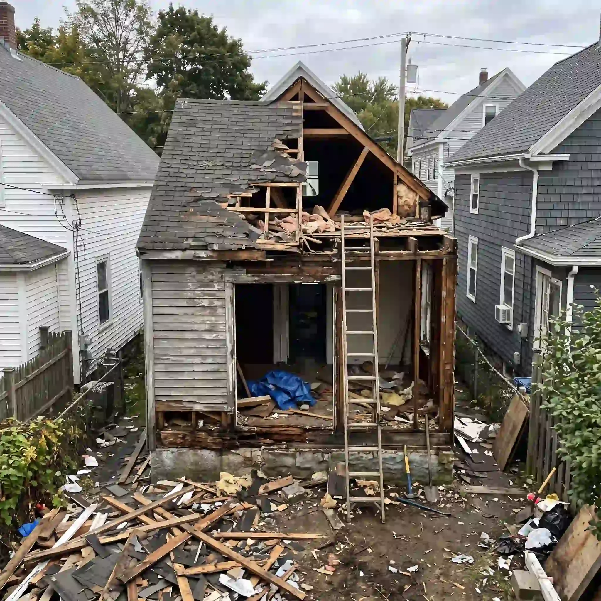 South Portland homeowner reviewing tight lot constraints