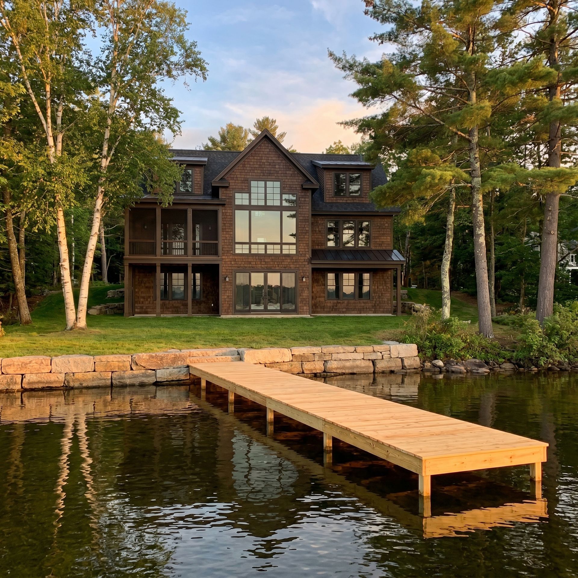 Finished lakefront home Standish ME Legacy Construction Finished lakefront home Standish ME Legacy Construction