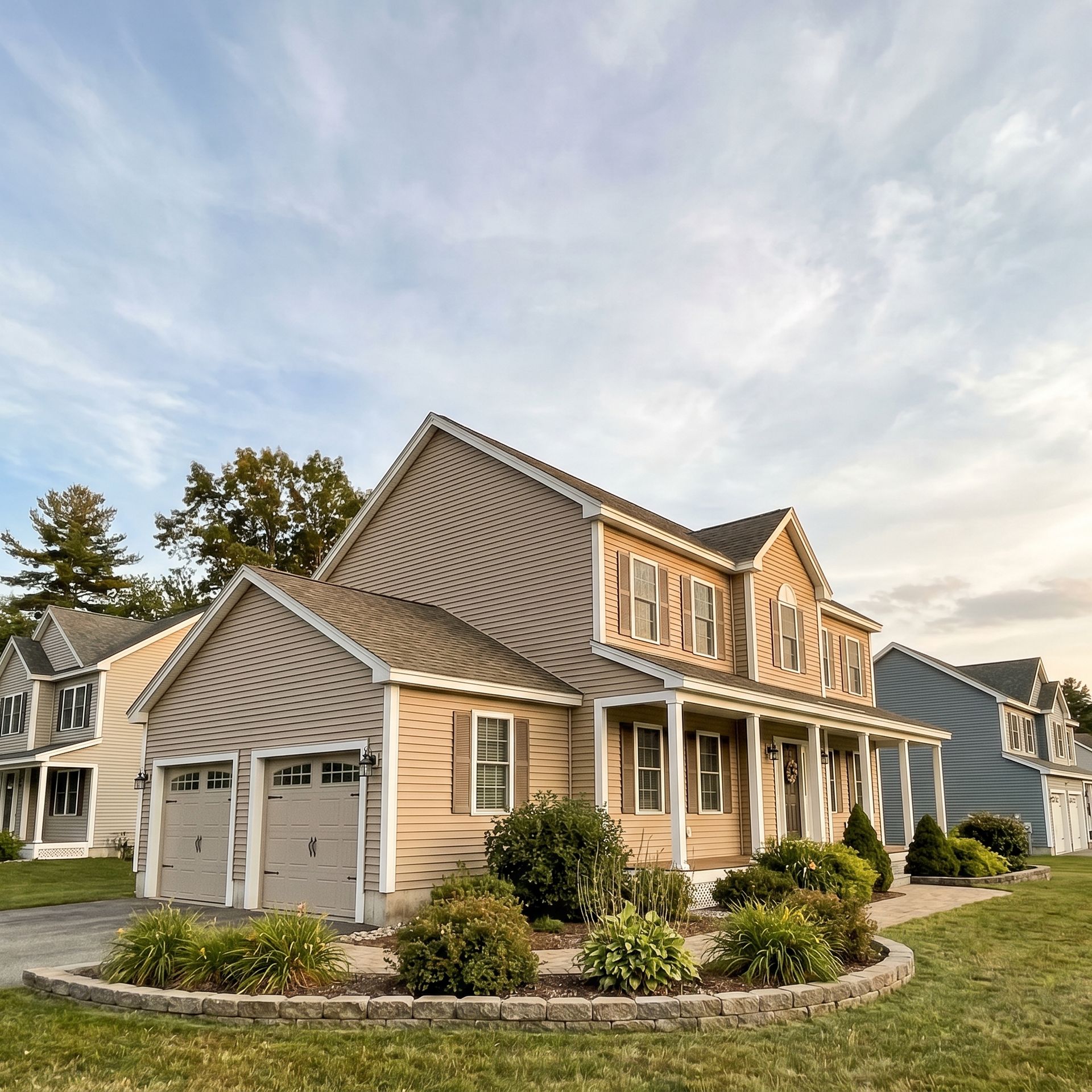 Finished colonial Gray ME Legacy Construction