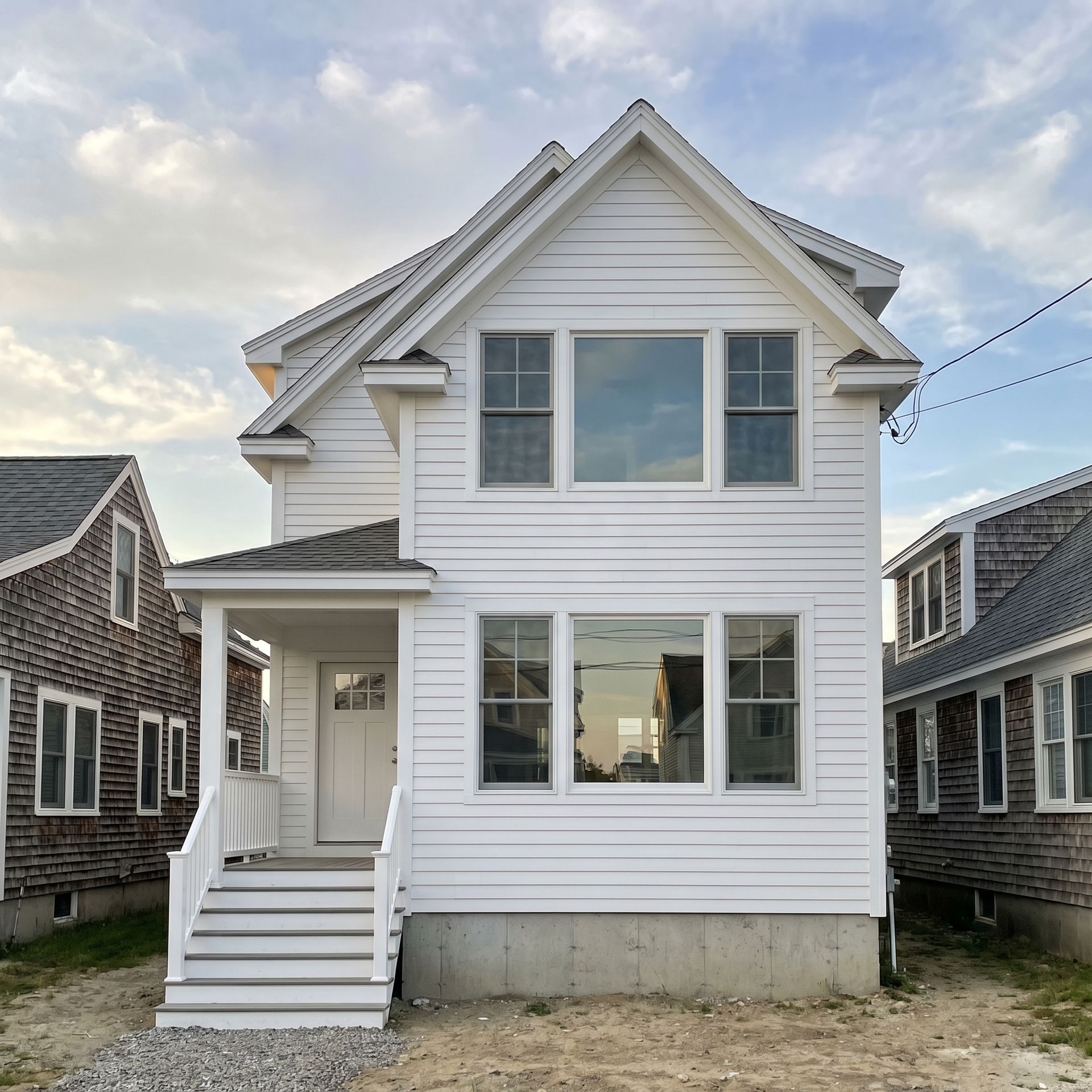 Finished coastal home from plans Old Orchard Beach ME Legacy