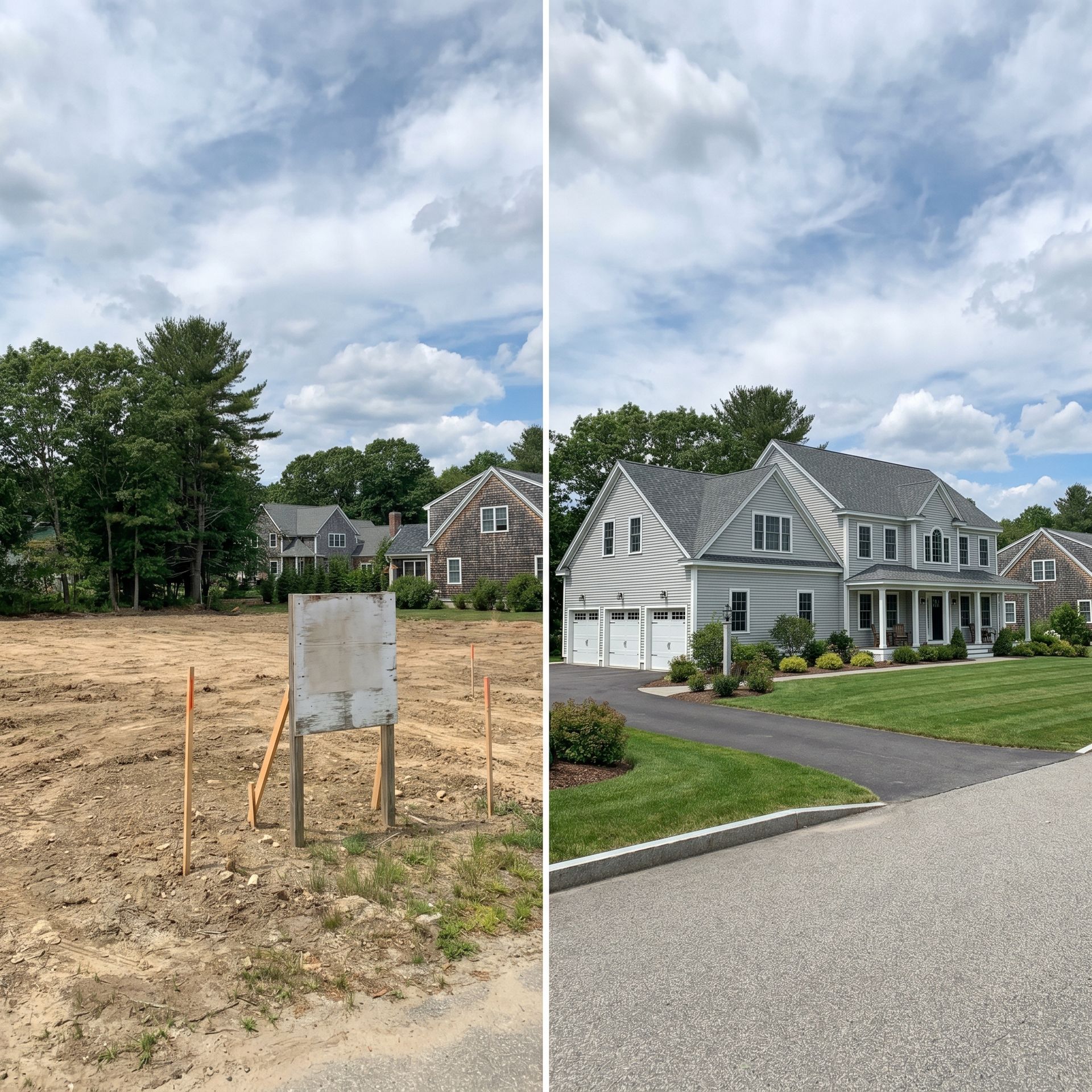 Before and after plans to new home Scarborough ME