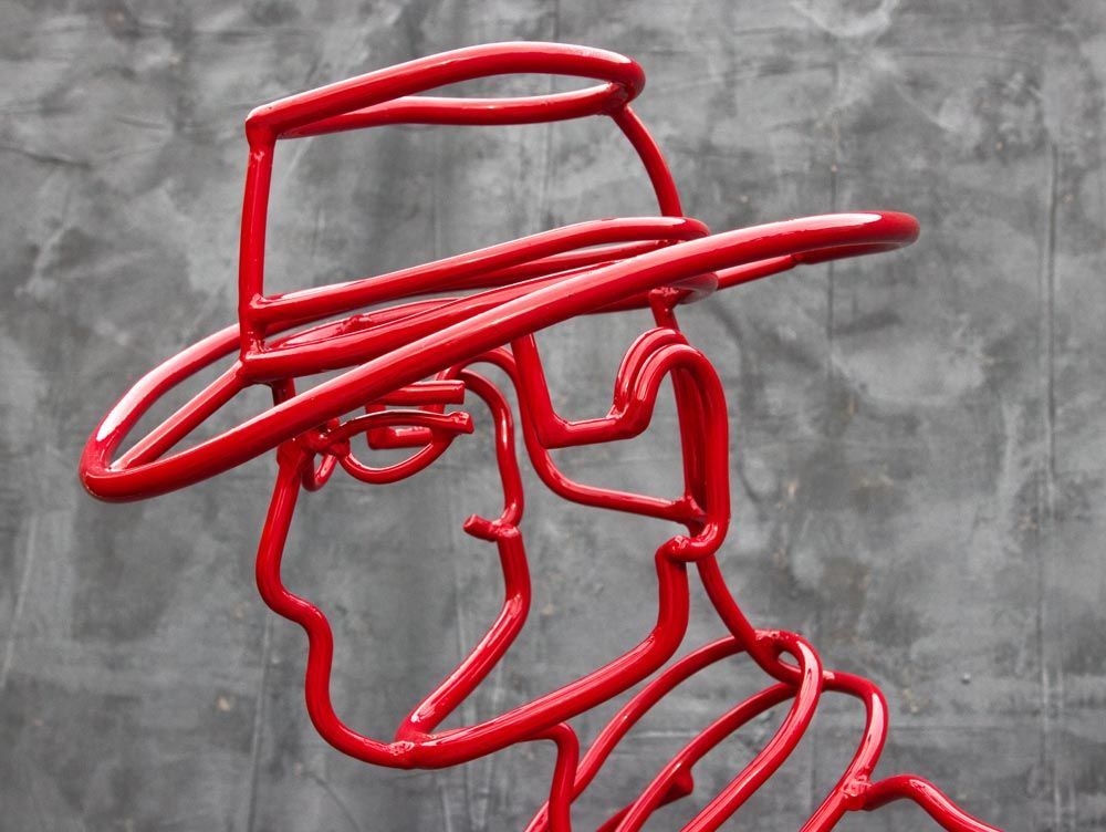 American Elegy Standing Sculpture Front View Close-up