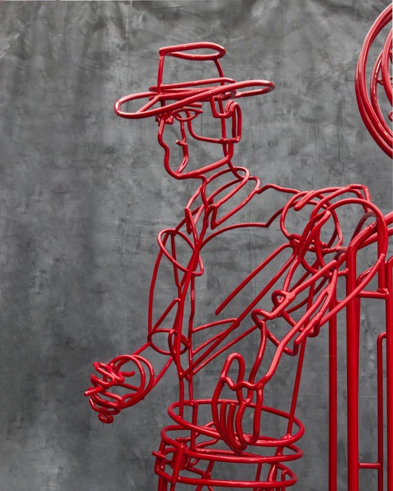 American Elegy Standing Sculpture Front view Close-up