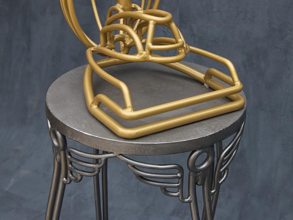 Suburban Reliquary Standing Sculpture Angled View Close-up