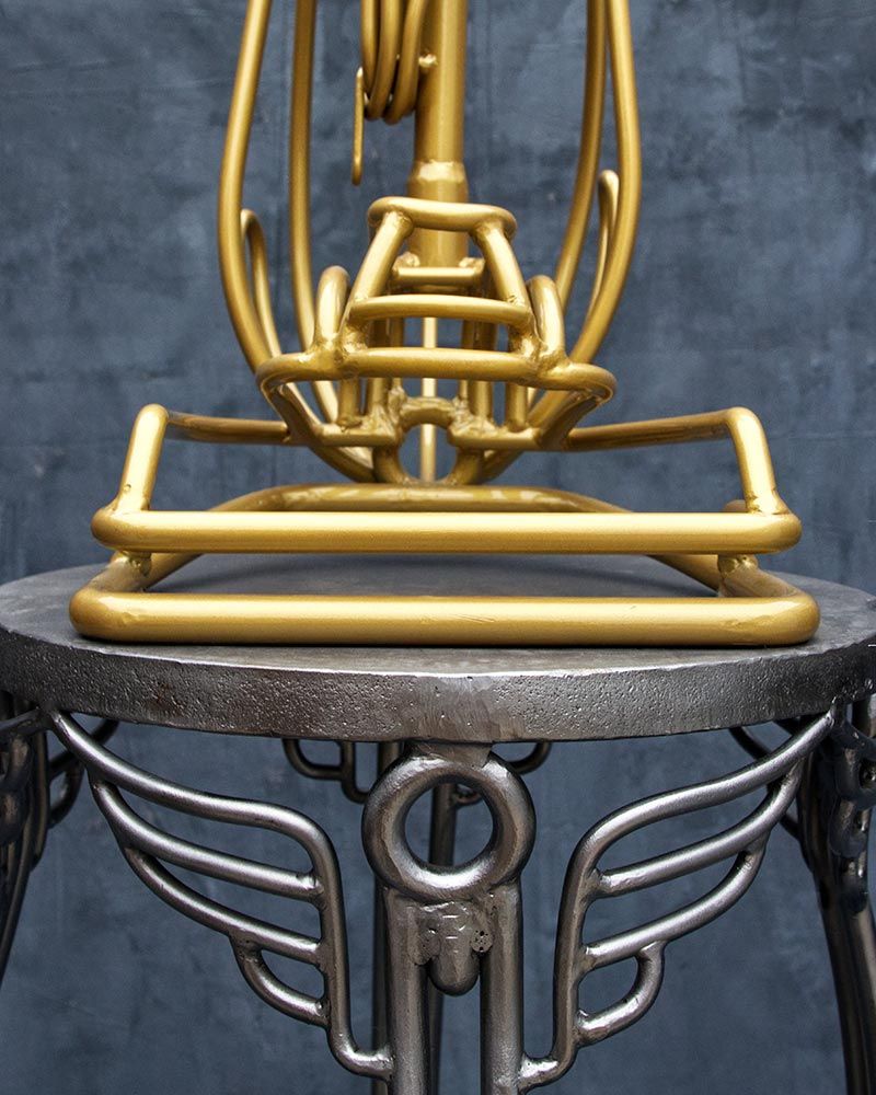 Suburban Reliquary Standing Sculpture Front View Close-up