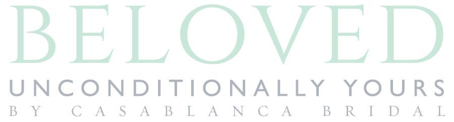 The logo for beloved unconditionally yours by casablanca bridal