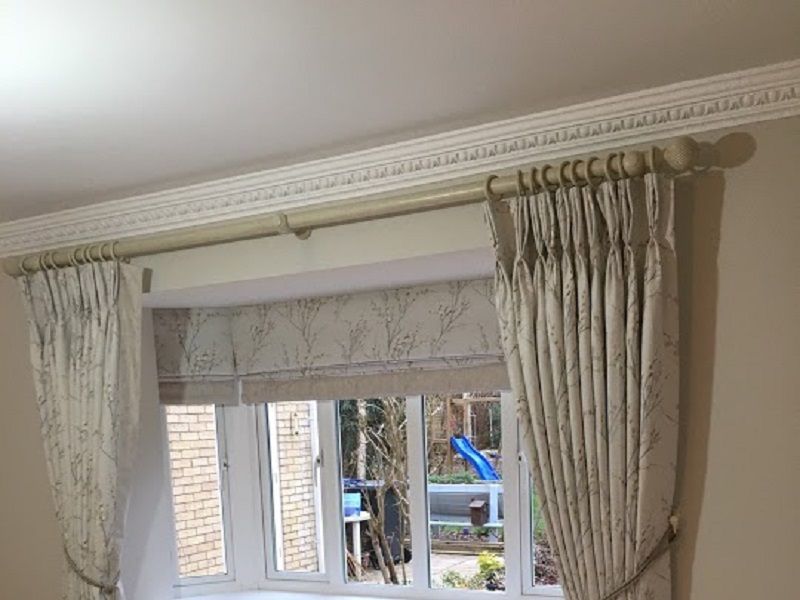 Roman Blind & Curtains in matching fabric