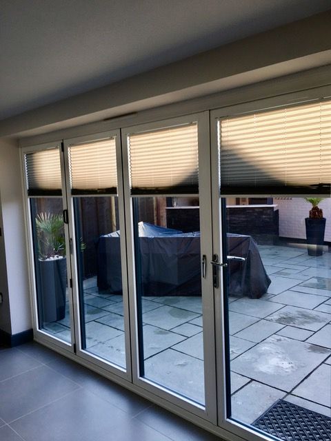 Perfect fit pleated blinds for bi-fold doors