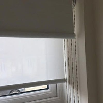 Double blinds with sheer and plain fabric