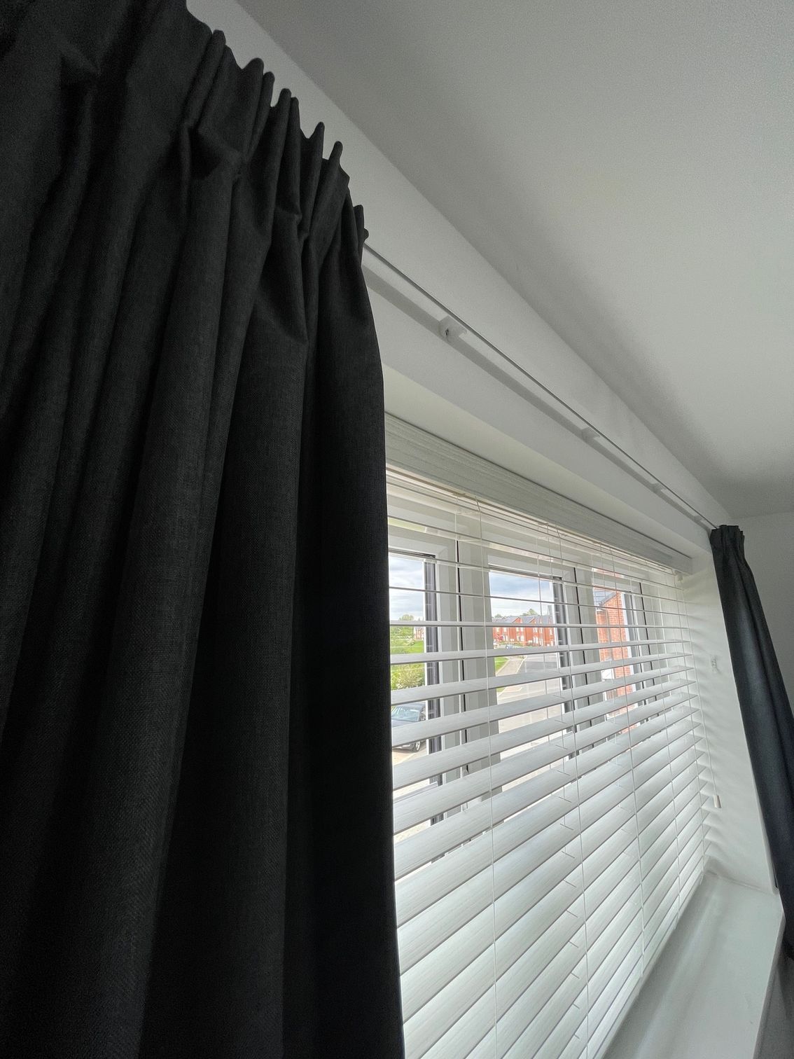 White Metal Curtain track supplied and fitted Milton Keyes