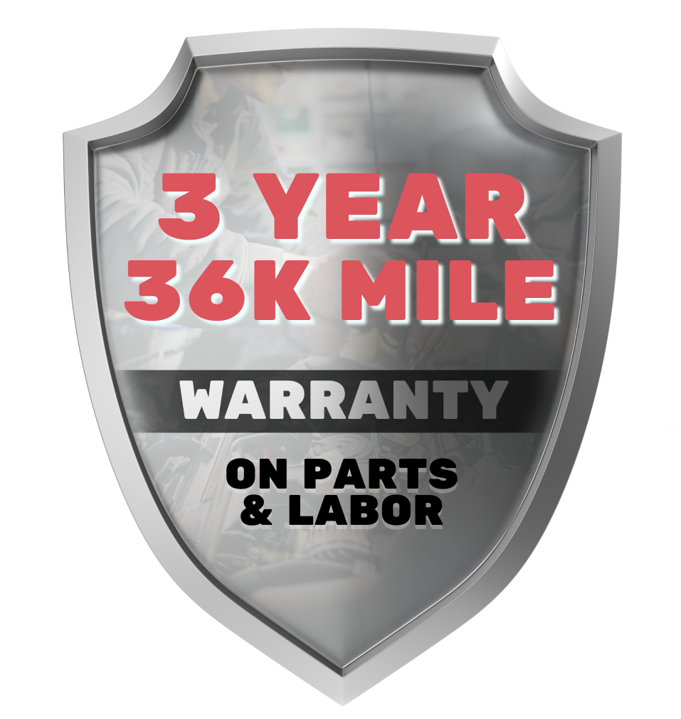 3 Year 36K Mile Warranty Badge | Space City Garage