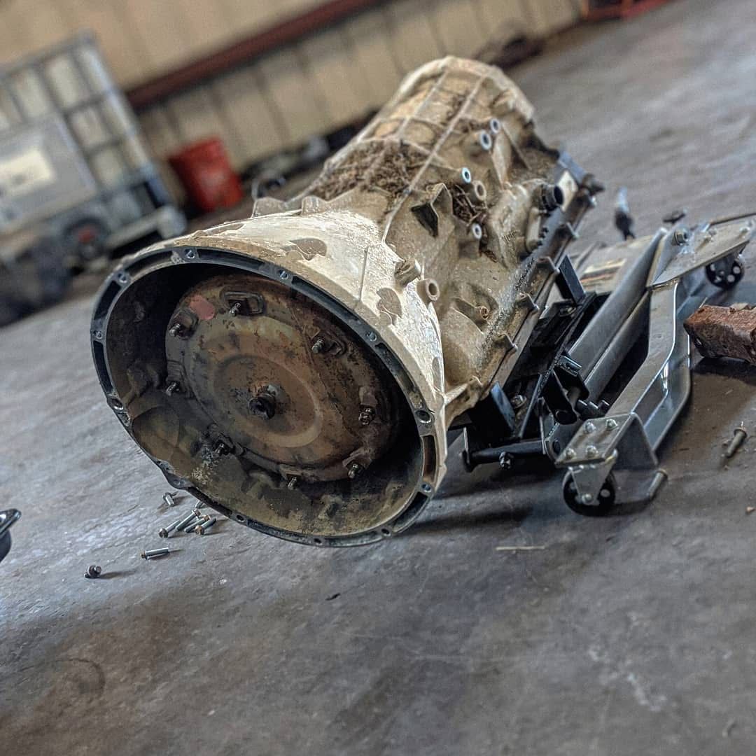 Used Transmission Placed On Shop Floor | Full-Service Auto Repair