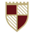 A shield with a crown and three leaves on it