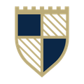A shield with a crown and three leaves on it