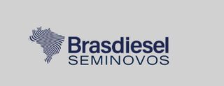 Logotipo da Bradiesel SEMINOVOS apresentando um mapa estilizado do Brasil em azul 