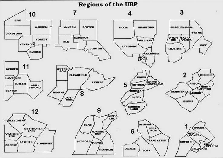 United Bowhunters of PA - Regions of UBP