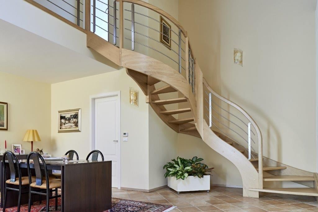 scala elicoidali in legno