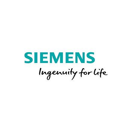 Siemens Ingenuity for Life-Logo auf weißem Hintergrund