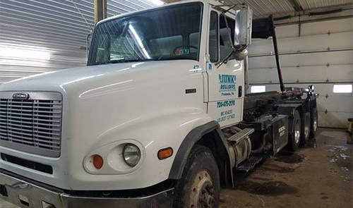 Dumpster Rental Transportation Truck