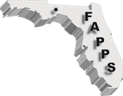 A map of florida with the letters fapps on it