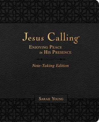 Image of a Christian book entitled “Jesus Calling enjoying peace in his presence” by Sarah Young at Saving Grace Bookstore in Middletown DE